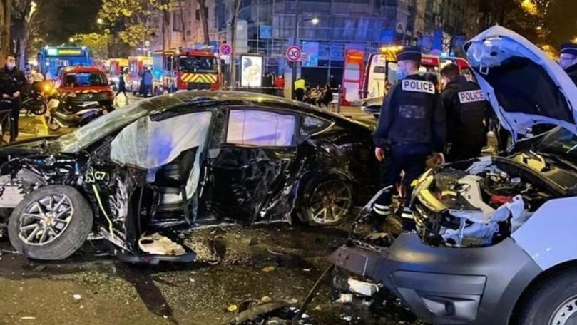 Siguranța mașinilor Tesla, sub semnul întrebării: Accident grav la Paris