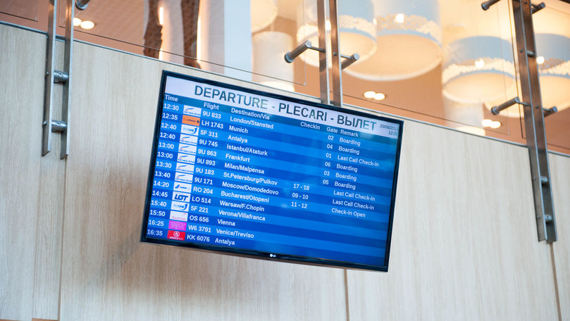 Mai multe zboruri de pe Aeroportul Chișinău către Italia, anulate