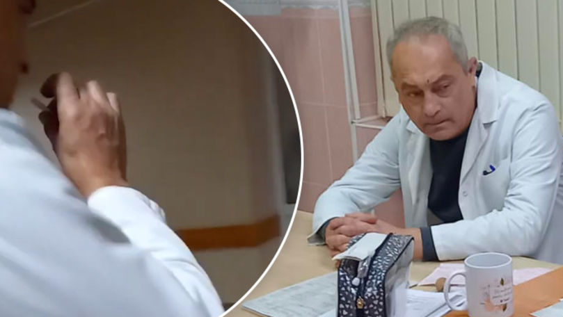 Martor: Un medic beat, filmat în timp ce fumează în spitalul din Drochia