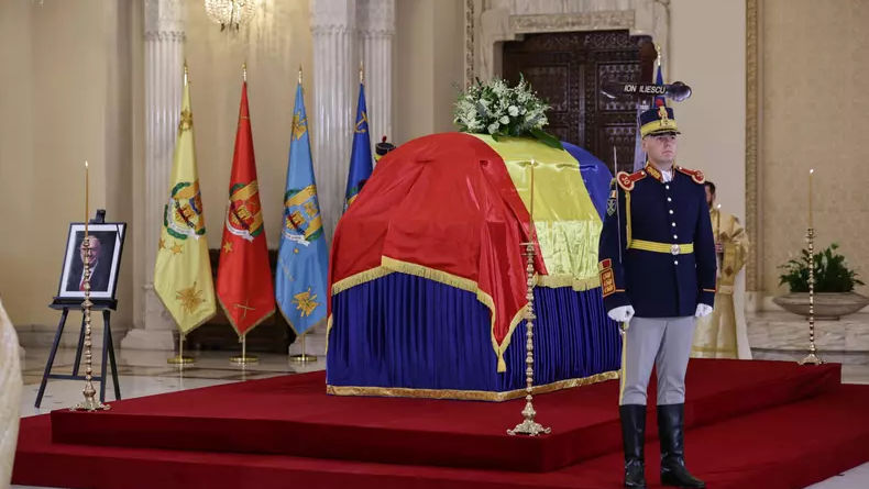 Funeraliile lui Ion Iliescu. Imagini de la Cotroceni
