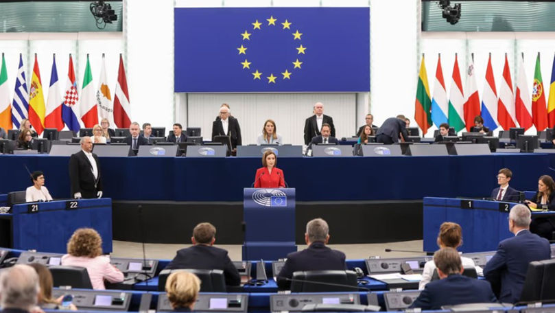 Maia Sandu, în plenul PE: Scopul Kremlinului este să captureze Moldova