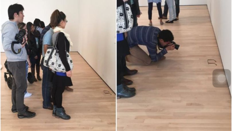 Vizitatorii unui muzeu de artă modernă au fost păcăliți
