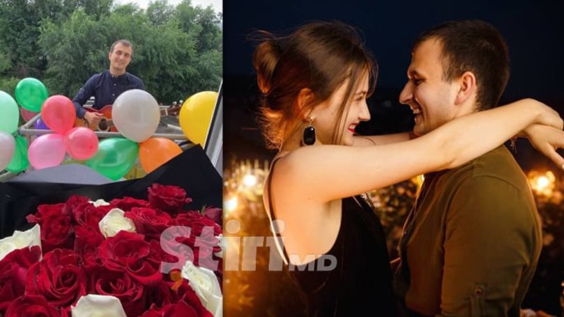 Serenadă la etajul 4, filmată la Chișinău: Gestul romantic al unui tânăr