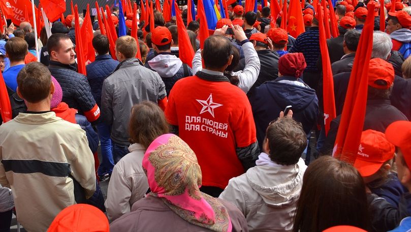 Katyusha, piesă din timpul Rusiei sovietice, la marşul PSRM