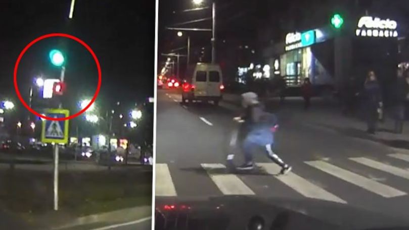 Copil pe trotinetă, filmat la un pas de a fi accidentat în Capitală