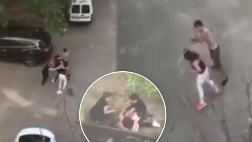 Bătaie crâncenă între 3 fete și un băiat, filmată la Ciocana
