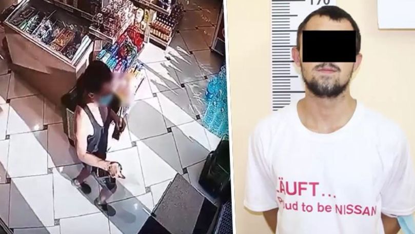 Tânăr, filmat cum fură 2 sticle de whisky dintr-un magazin de la Ciocana