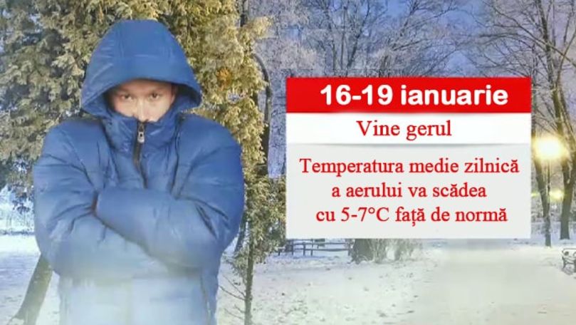 Alertă meteo: Vine gerul. Cod Galben de răcire bruscă a vremii în țară