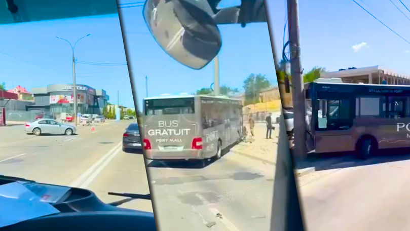 Accident pe o stradă din Chișinău: Mai multe vehicule, implicate