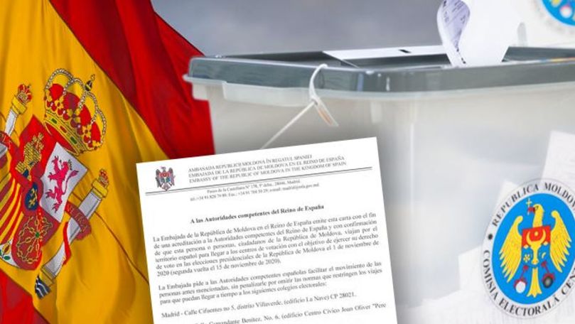 Moldovenii care vor vota în Spania vor trebui să aibă cu ei o scrisoare