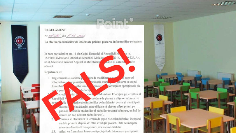 Минобразования сообщает о распространении в Сети поддельного циркуляра для школ Гагаузии.