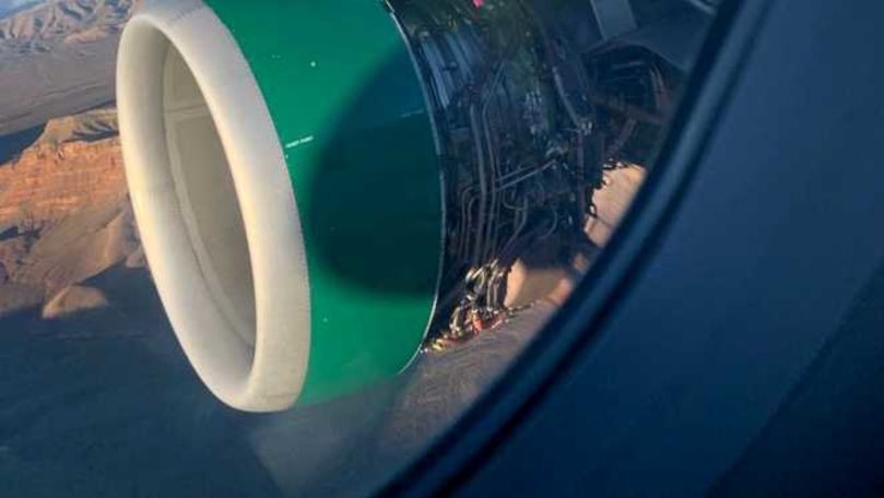 Coșmar pentru pasagerii unui avion: Motorul s-a dezintegrat în zbor