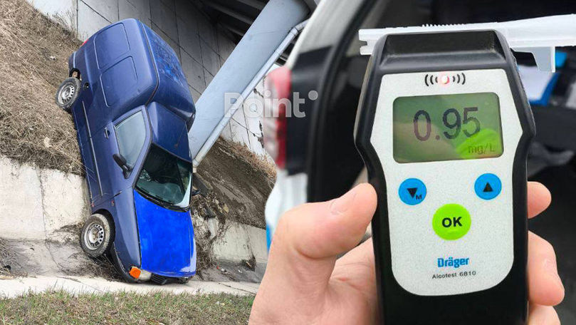 В Фалештском районе нетрезвый мужчина угнал машину и попал в ДТП.