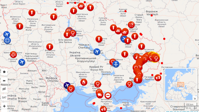 Harta atacurilor din Ucraina: Unde au loc bombardările