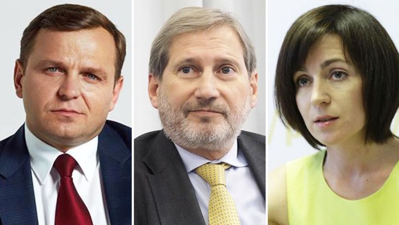 Johannes Hahn s-a întâlnit cu Maia Sandu și Andrei Năstase