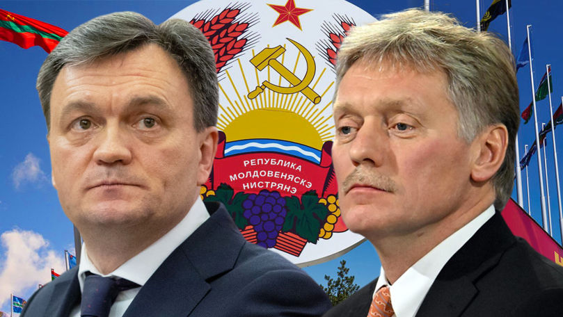 Песков рекомендовал властям Молдовы осторожнее высказываться на тему Приднестровья. Коллаж: Point.md.