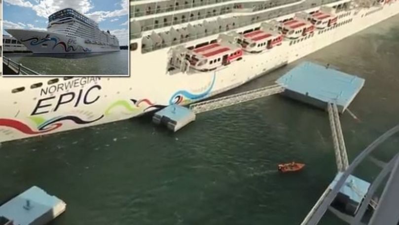 Un vas de croazieră a intrat în derivă în port şi a distrus un chei