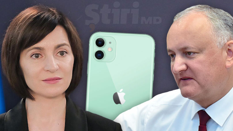 Poză oficială: Telefonul Maiei Sandu, aproape ca ale lui Igor Dodon