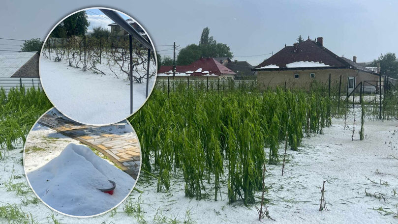 Imagini apocaliptice în România: Grindina a distrus totul în cale
