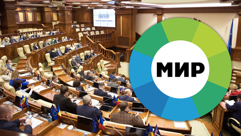 Парламент расторг договоренности о деятельности Телерадиокомпании "МИР". Коллаж: Point.md