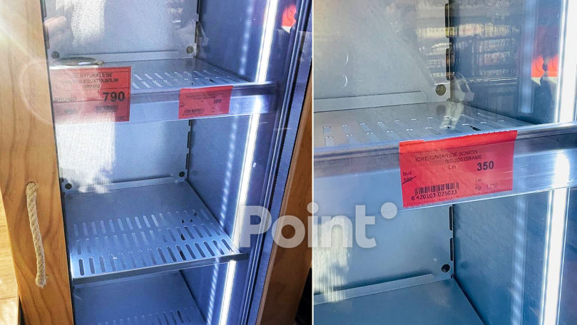 Un magazin cu produse din pește din Chișinău a rămas fără caviar roșu pe 31 decembrie.