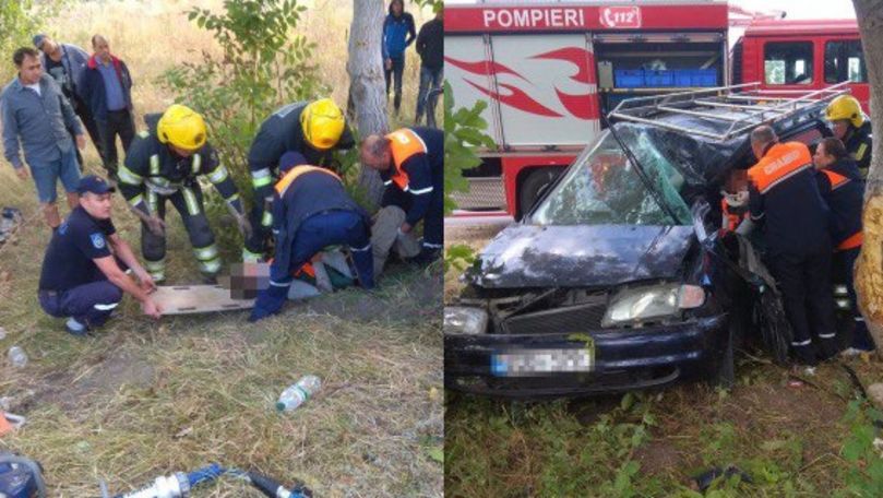 Accident grav la Anenii Noi: Un șofer, prins între fiarele mașinii