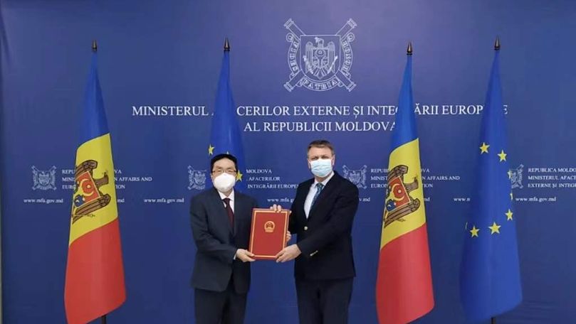 Noul ambasador al Chinei în Moldova a prezentat copiile scrisorilor de acreditare