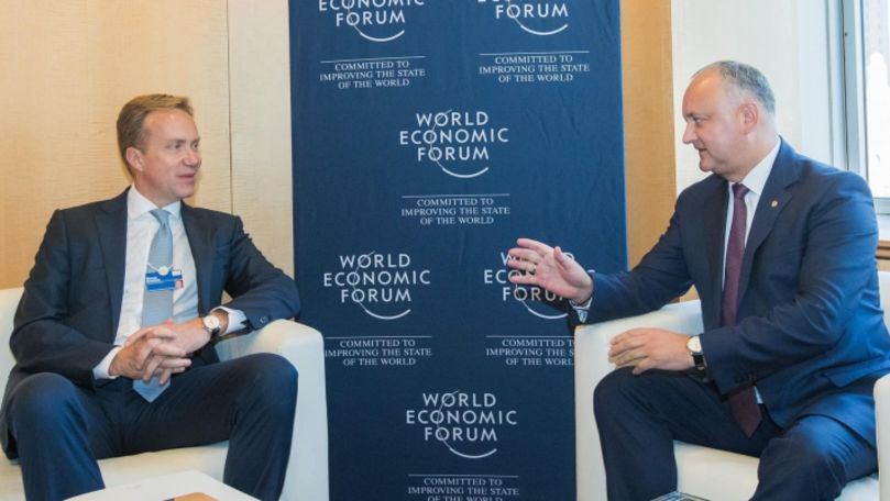 Dodon a avut o întrevedere cu Președintele Forumului Economic Mondial