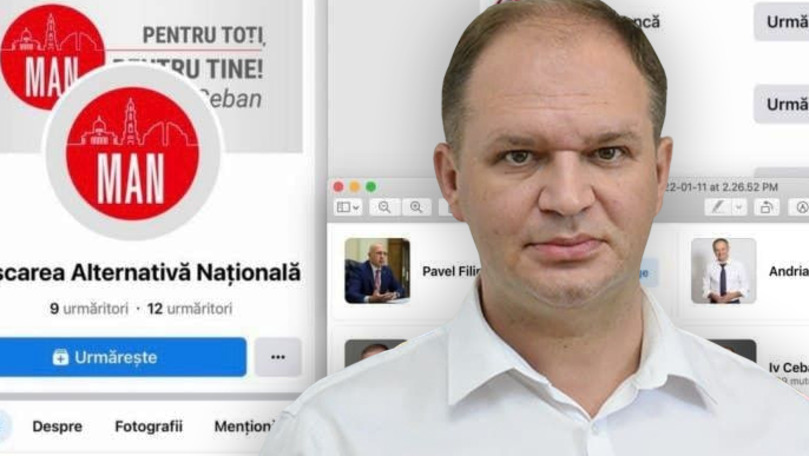 Ион Чебан отрицает причастность к созданию страницы Национального альтернативного движения. Коллаж Point.md.