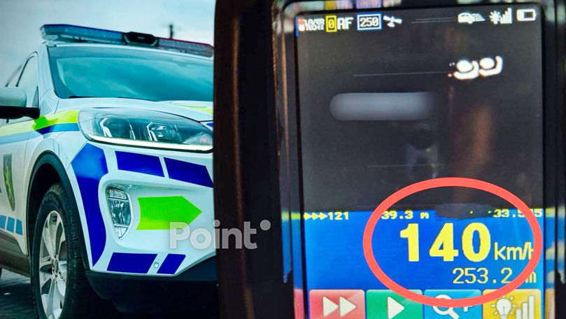 В Кишиневе полиция остановила водителя BMW, двигавшегося со скоростью 140 км/ч.