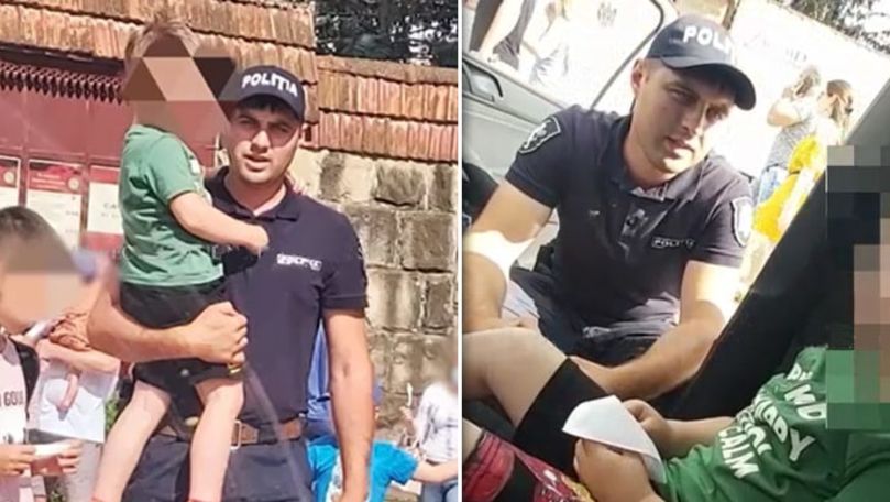 Copil de 4 ani pierdut în mulțime, găsit de polițiști