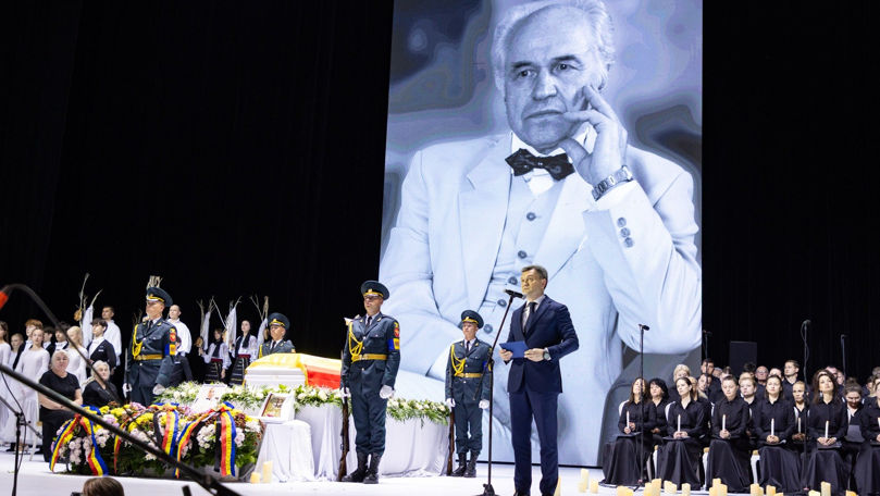 Grave încălcări la funeraliile lui Eugen Doga: Drapelul, arborat greșit