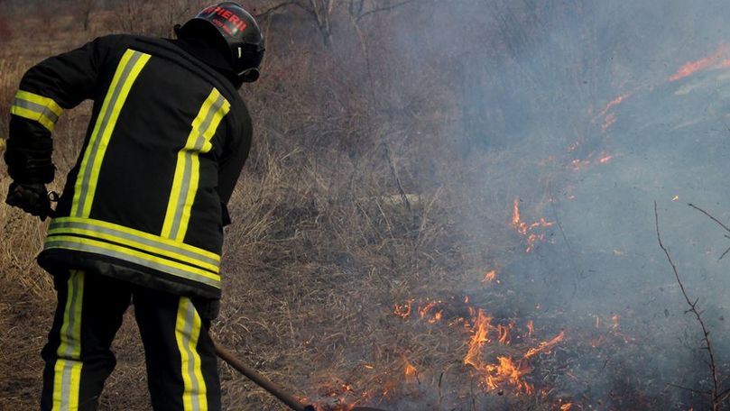 Incendiu de vegetație la Anenii Noi: 6 hectare, cuprinse de flăcări