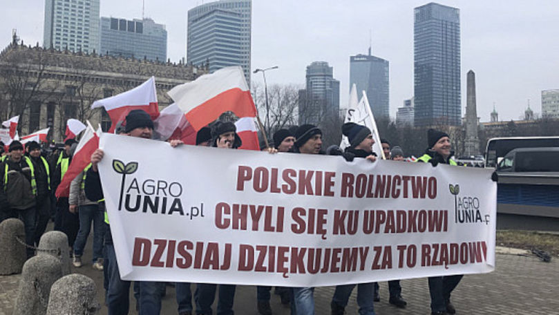 Proteste în Polonia: Fermierii au blocat câteva străzi din Varșovia