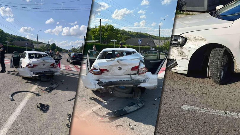 Accident la Cimișlia. Martor: O șoferiță ar fi încurcat pedalele