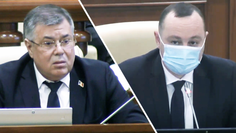 На заседании парламента произошла перепалка между депутатами Реницэ и Батрынчей. Коллаж: Point.md