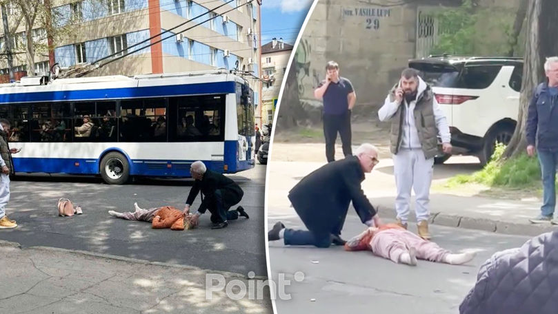 В Кишинёве 82-летний водитель BMW сбил женщину на "зебре".