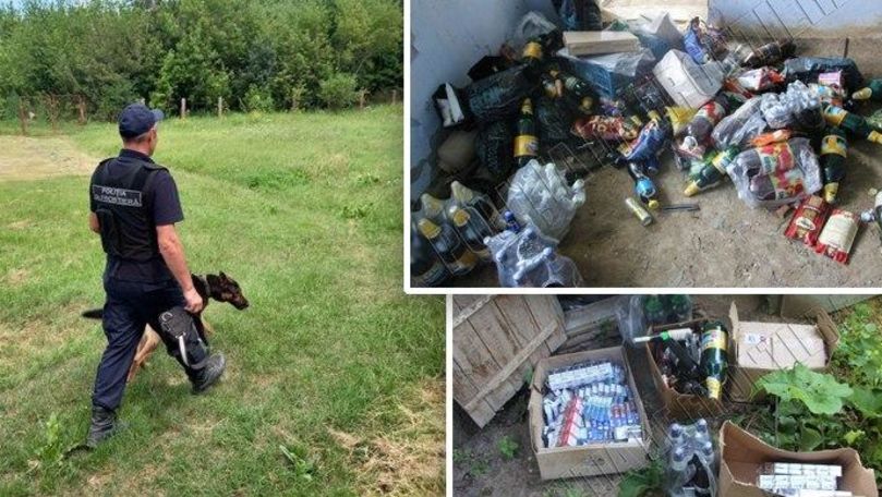 Hoț care a furat produse dintr-un magazin alimentar, găsit de un câine