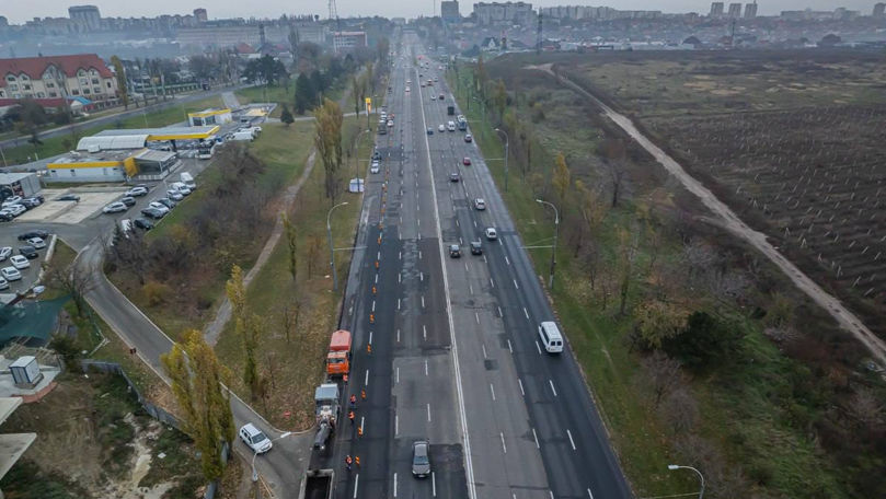 Șoseaua Hâncești, care conectează Capitala cu sudul țării, reabilitată