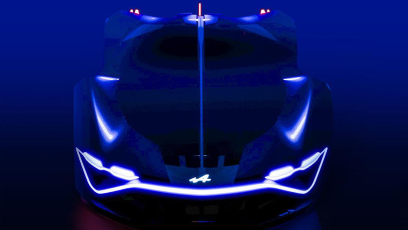 Teaser cu conceptul Alpine A4810, un supercar alimentat cu hidrogen