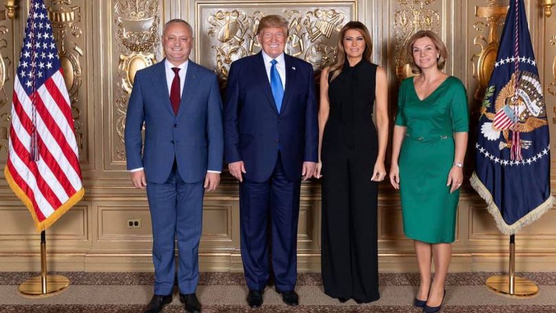 Igor și Galina Dodon, surprinși alături de Donald Trump și soția sa