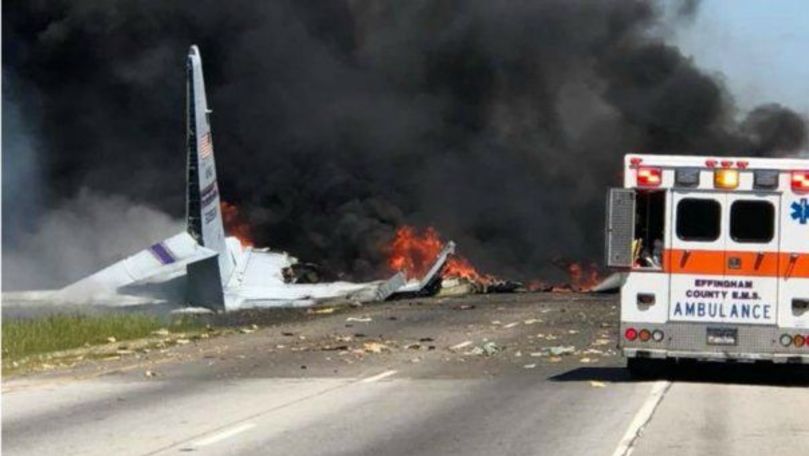 Avion militar de transport prăbușit în SUA: Momentul, filmat