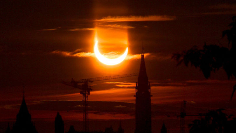 Imagini uluitoare: Cum s-a văzut prima eclipsă de Soare din 2021 în lume