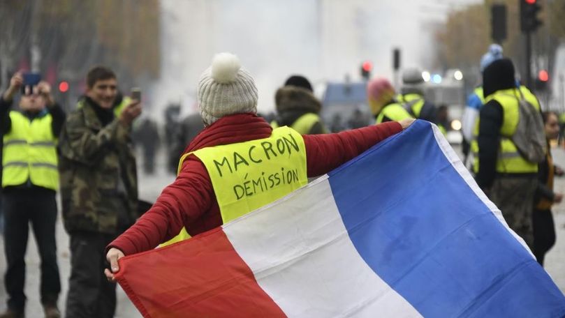 Franţa: Zi de protest a vestelor galbene, presărată cu incidente