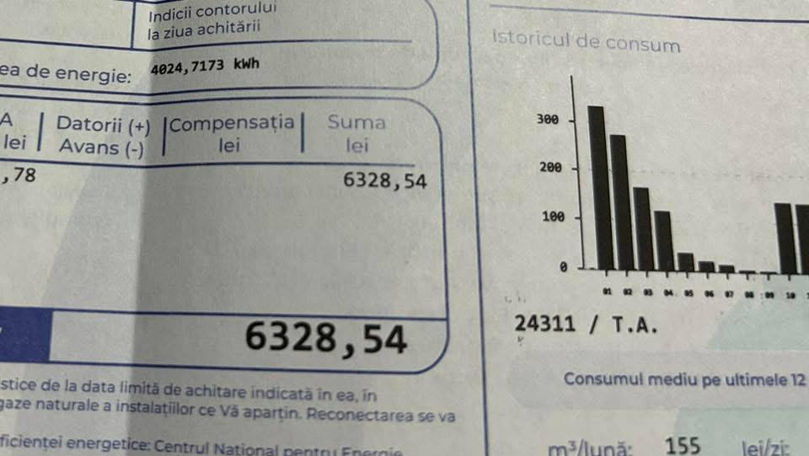 Facturi uriașe la gaz și lumină, pentru ianuarie. Sumele primite de moldoveni