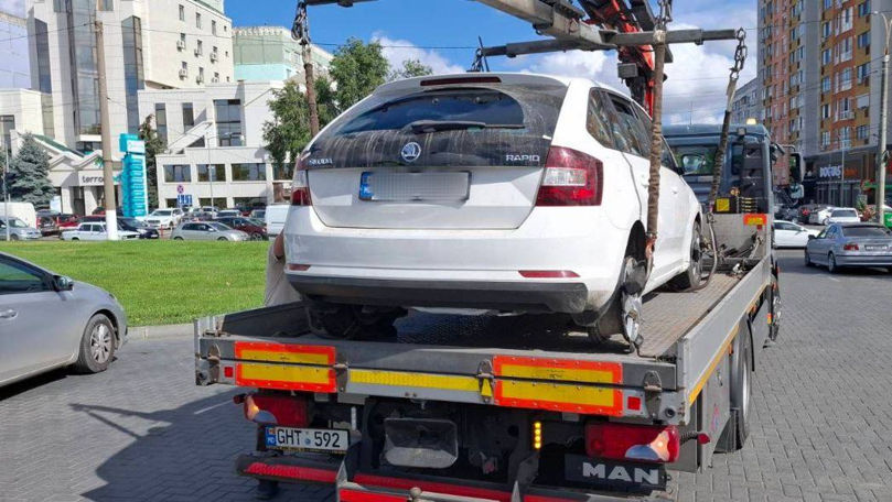 Șofer drogat pe o stradă din Chișinău: Poliția a intervenit