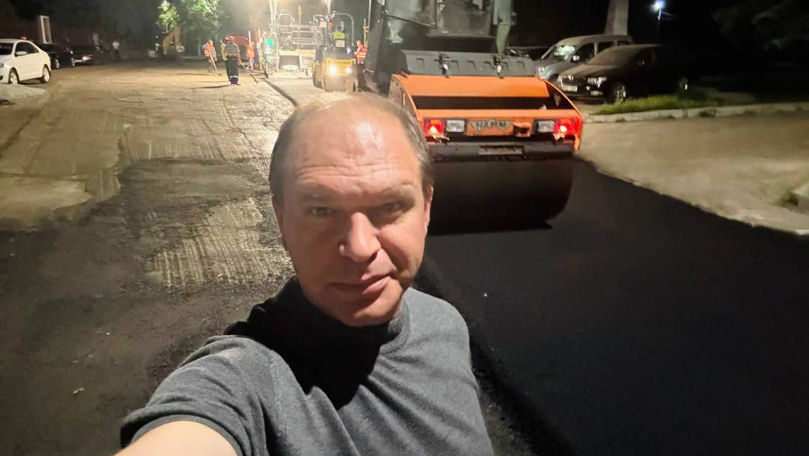 Ion Ceban, inspecție nocturnă pe un șantier din sectorul Râșcani