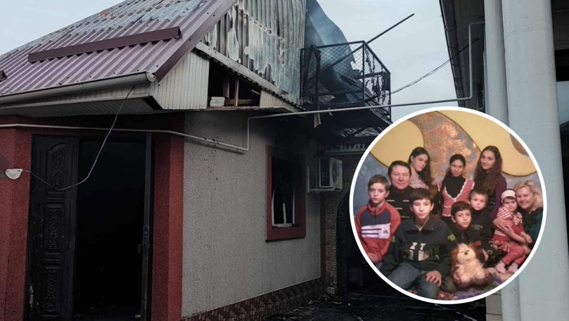 Tragedie într-o familie din Moldova: Zece copii au rămas fără casă