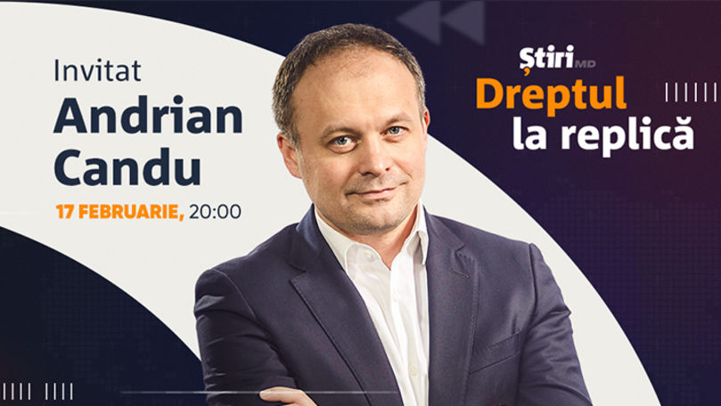 Andrian Candu, invitatul emisiunii Dreptul la Replică de la Știri.md