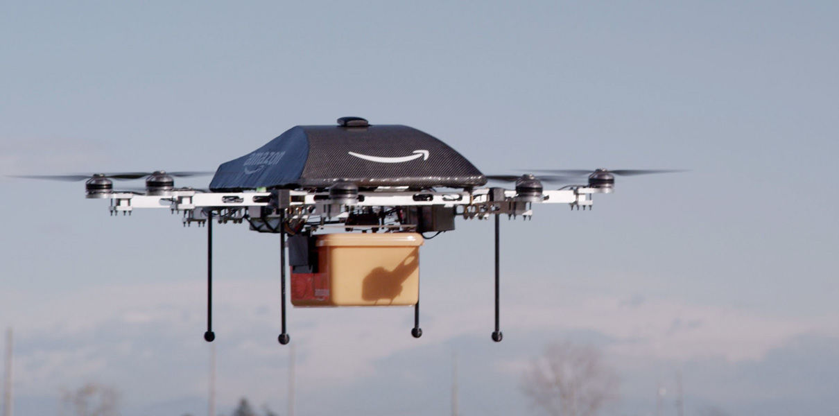 При аварии дроны Amazon будут намеренно разваливаться в воздухе.